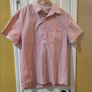 American Eagle Outfitters Light Pink Casual Button Down Shirt